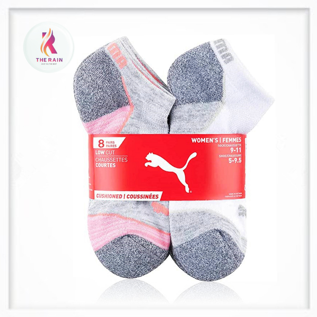 Tất vớ thể thao cổ ngắn đệm êm cho nữ Puma Cushioned chính hãng Puma