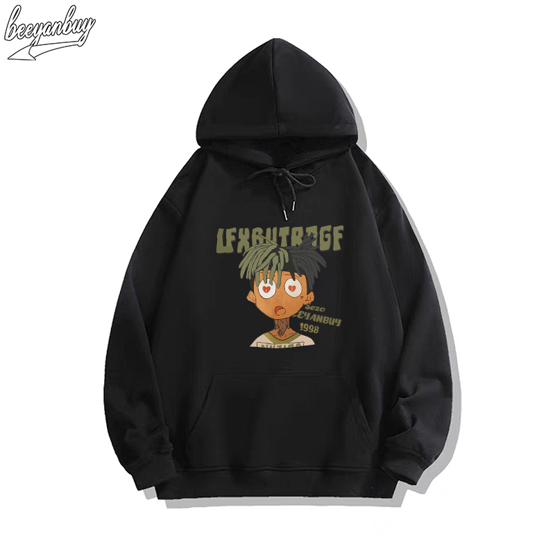 Áo Hoodie Cotton nam BEEYANBUY áo nỉ tay dài vintage in hình fashion unisex 100% cotton-N0238