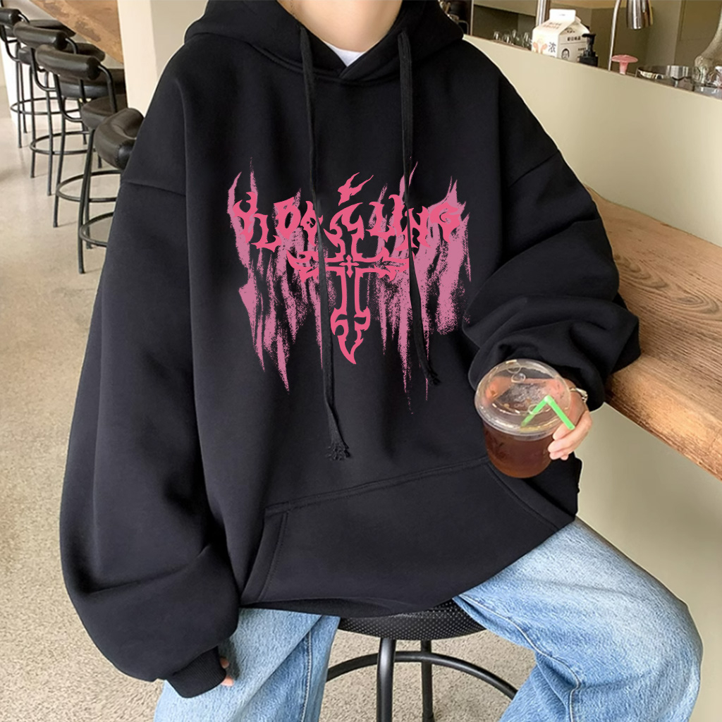 Áo Hoodie Cotton nam BEEYANBUY áo nỉ tay dài vintage in hình unisex 100% cotton-D0341