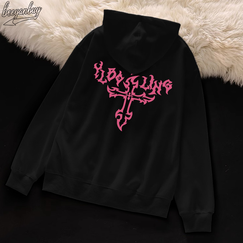 Áo Hoodie Cotton nam BEEYANBUY áo nỉ tay dài vintage in hình unisex 100% cotton-D0341