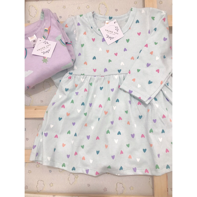 Váy dài tay cotton bé gái Mykids váy đầm cotton hàng thu đông dày dặn siêu mềm mịn cho bé từ 8-28kg