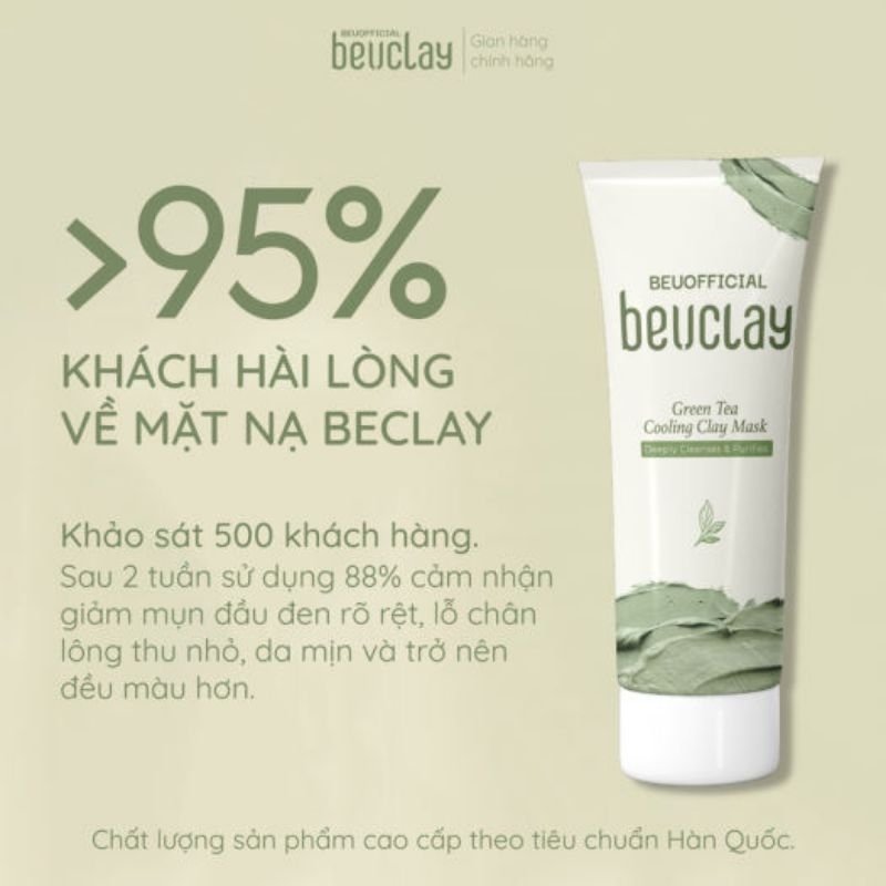 Mặt nạ đất sét beuclay - giúp thu nhỏ lỗ chân lông, làm sạch sâu