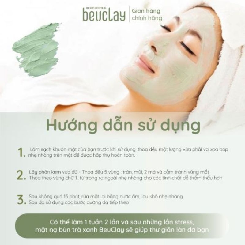 Mặt nạ đất sét beuclay - giúp thu nhỏ lỗ chân lông, làm sạch sâu
