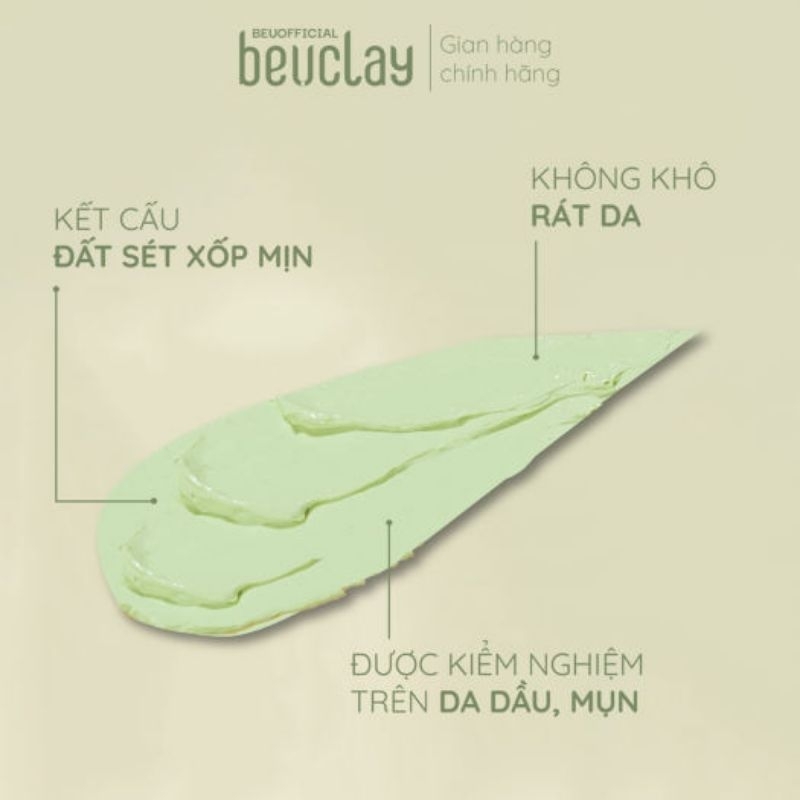 Mặt nạ đất sét beuclay - giúp thu nhỏ lỗ chân lông, làm sạch sâu