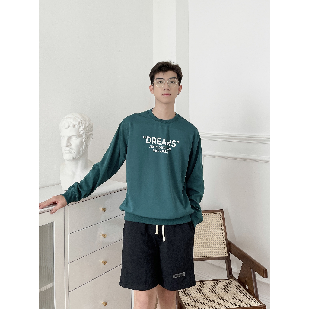 Áo nỉ sweater Hàn Quốc, áo thu đông nam dài tay cổ tròn 4 màu trẻ trung phong cách mã mã 01