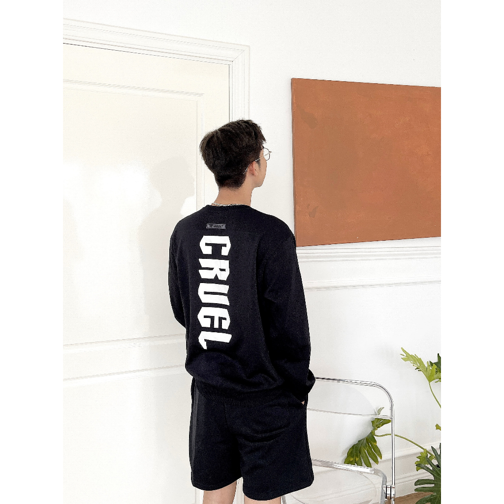 Áo sweater nam tay dài chất nỉ thu đông Hàn Quốc co dãn cổ tròn phong cách unisex mã STW02cruel