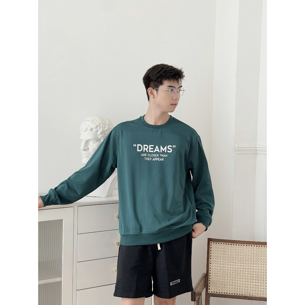 Áo nỉ sweater Hàn Quốc, áo thu đông nam dài tay cổ tròn 4 màu trẻ trung phong cách mã mã 01