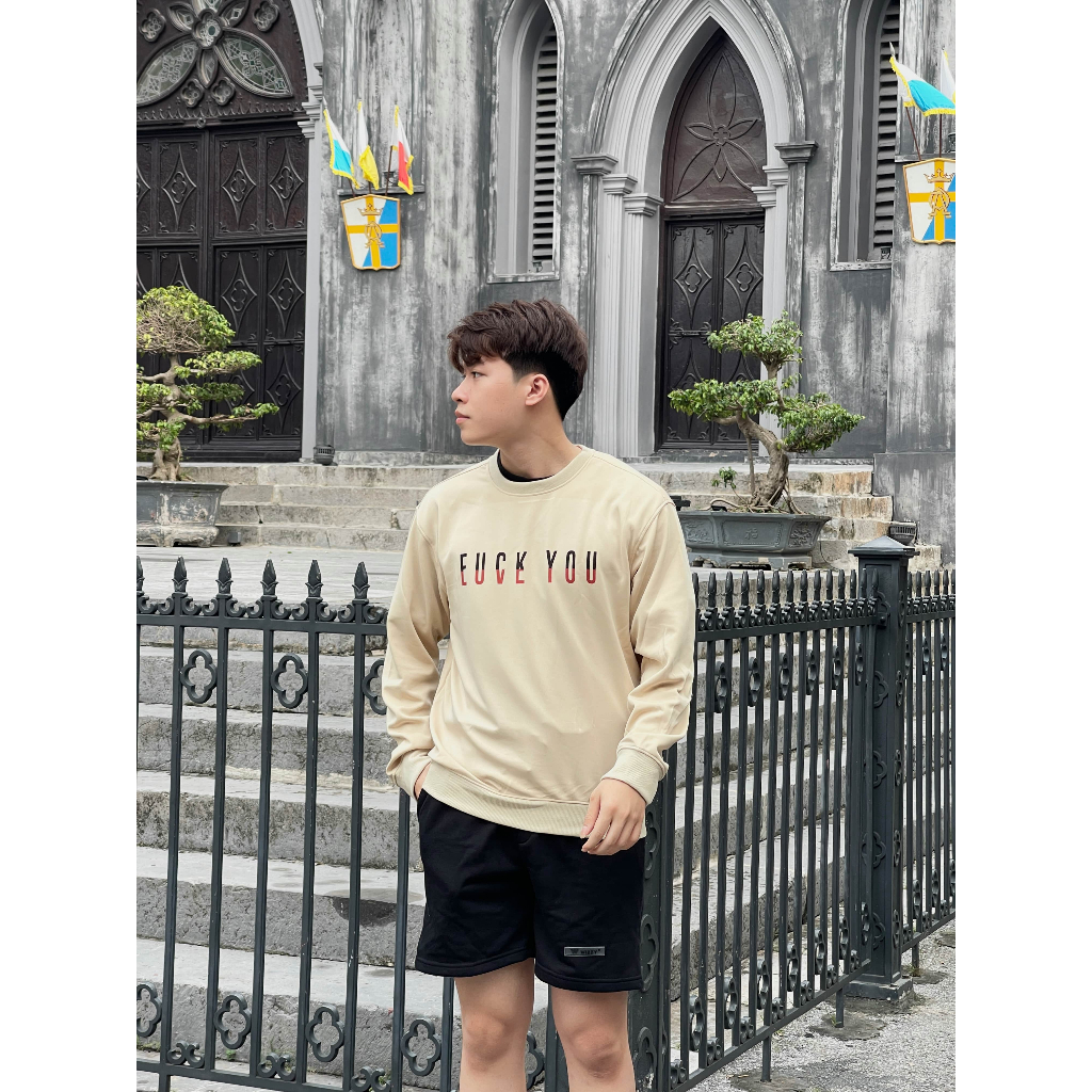 Áo thu đông nam, áo nỉ sweater Hàn Quốc cổ tròn dài tay in hình cá tính phong cách unisex mã STW14fuk