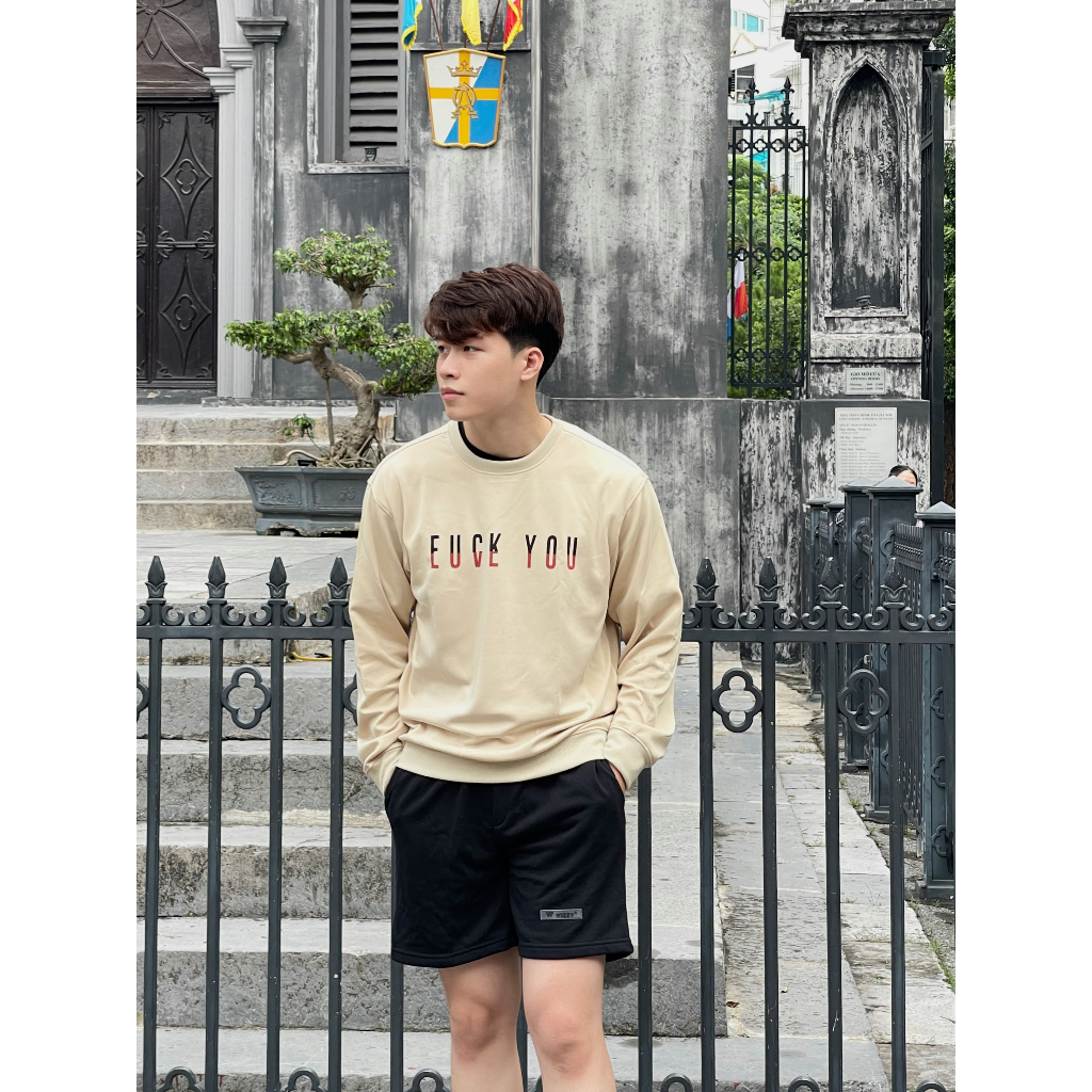 Áo thu đông nam, áo nỉ sweater Hàn Quốc cổ tròn dài tay in hình cá tính phong cách unisex mã STW14fuk