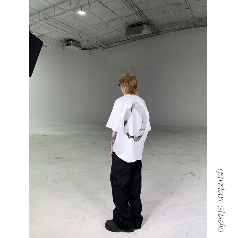 Áo Thun Nam Họa Tiết Hình Tròn BaSic HeiLit Phông Tay Lỡ Chất Vải Cotton Co giãn Form Unisex