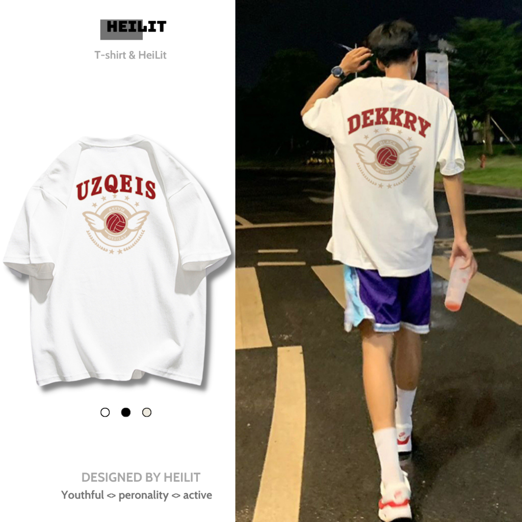 Áo Thun Nam Họa Tiết Bóng Rổ DK HeiLit Phông Tay Lỡ Chất Vải Cotton Co giãn Form Unisex