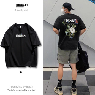 Áo Thun Nam Họa Tiết Bông Hoa FM HeiLit Phông Tay Lỡ Chất Vải Cotton Co giãn Form Unisex