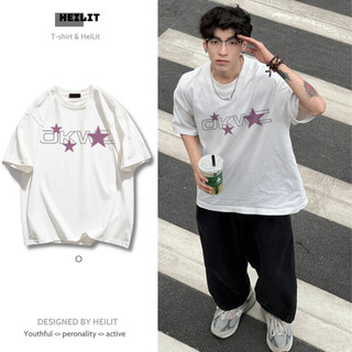 Áo Thun Nam Họa Tiết Ngôi Sao OKWE HeiLit Phông Tay Lỡ Chất Vải Cotton Co giãn Form Unisex