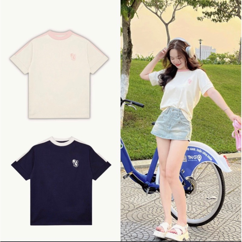 áo baby tee chữ b form fit tôn dáng, áo thun nữ phong cách thể thao trẻ trung A170 SUTANO