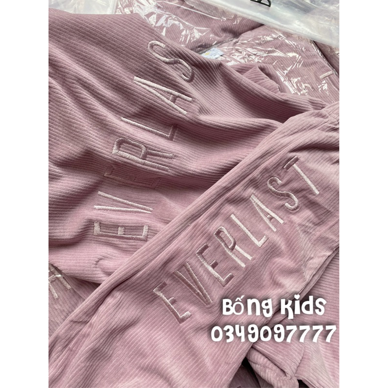 Bộ Nhung Bé Gái EVERLAST Hồng Nhạt
