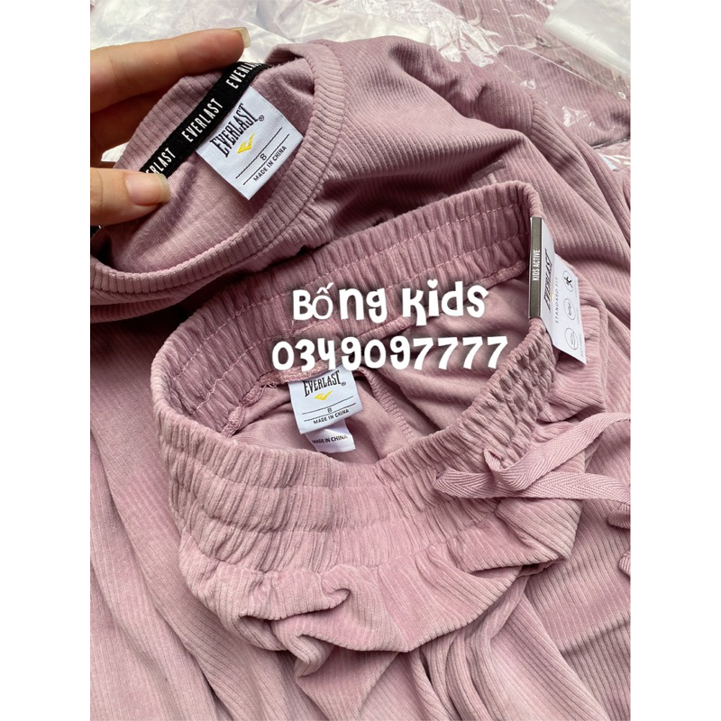 Bộ Nhung Bé Gái EVERLAST Hồng Nhạt