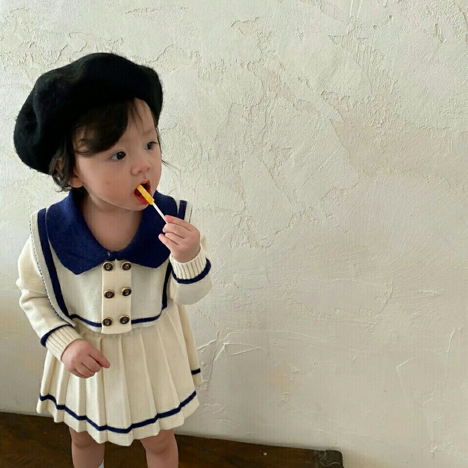 🌸 FREESHIP 25k🌸VÁY LEN GÂN 2 MÀU CỔ ĐỨC CHO BÉ GÁI