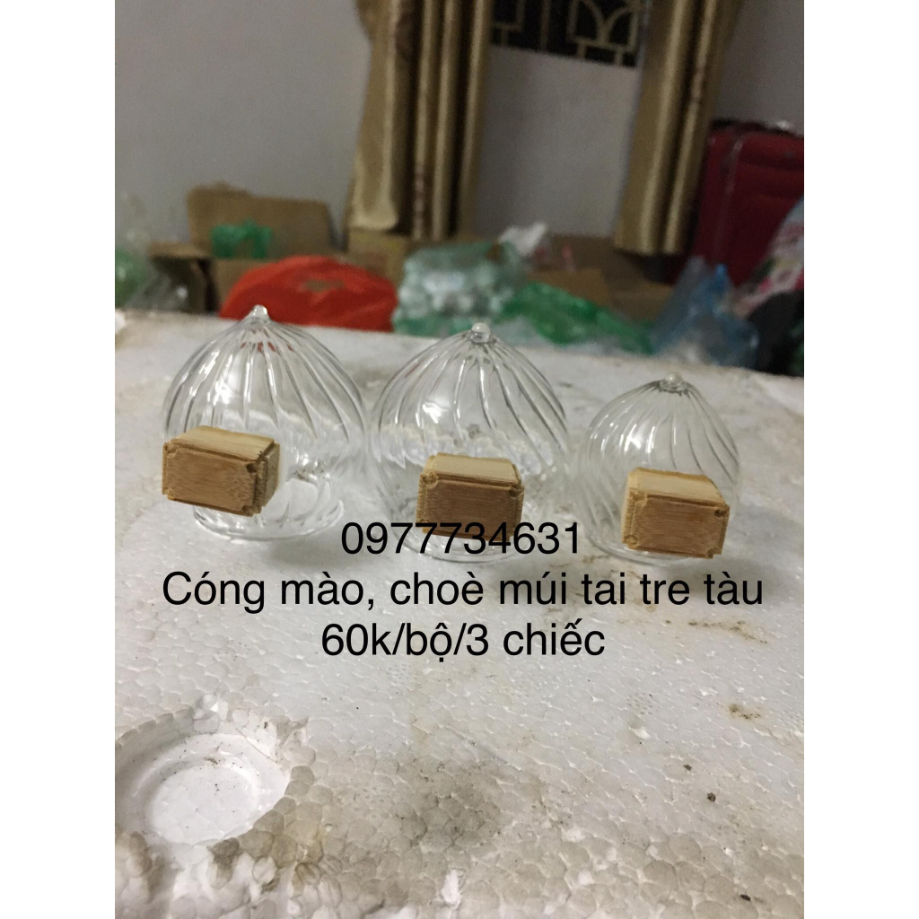 Cóng Ăn Thủy Tinh Cho Chim Chào Mào Cao Cấp Siêu Dày Phụ Kiện Kabosa