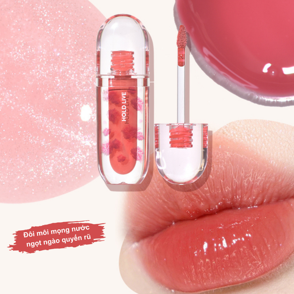 Son bóng Holdlive Mirror Light Ripples Lip Gloss Son môi nội địa trung dưỡng môi HL676