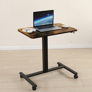 Mxtark 28 inches Single Leg Gas Spring Desk Height Adjustable Table Pneumatic Mobile Laptop Desk