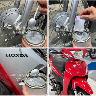 Sơn Bạc ánh kim cánh to sáng Honda - Sơn 2K (4:1) - Phuộc Đùm Yếm Wave Alpha