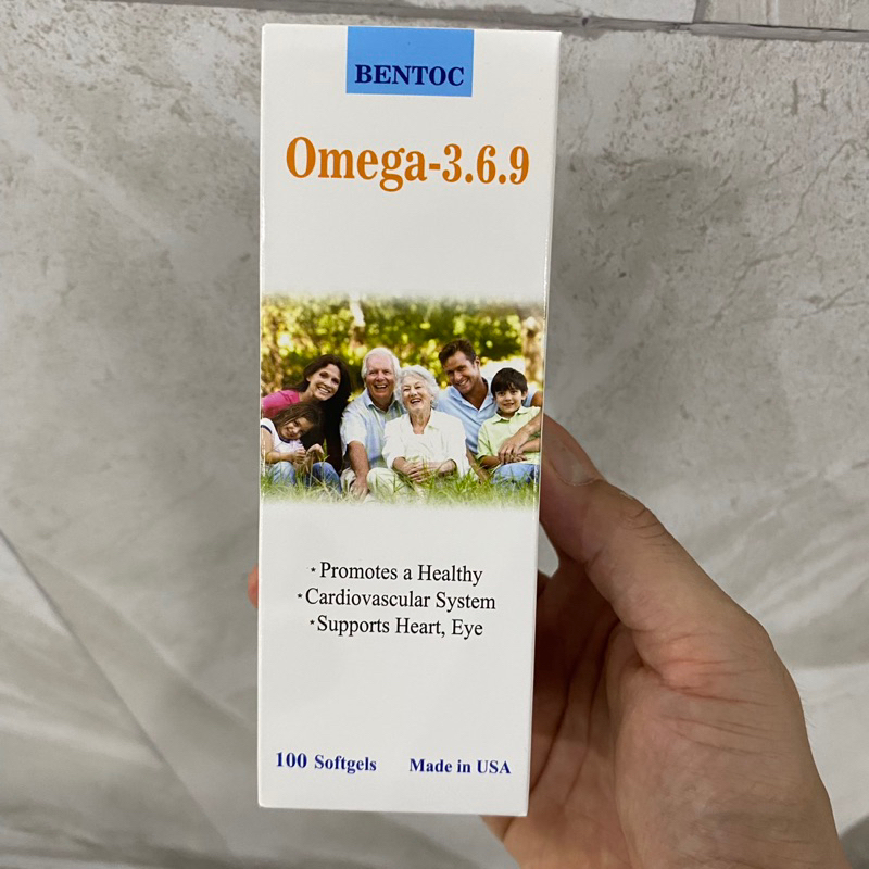 viên uống sáng mắt Viên dầu cá Bentoc OMEGA 3 6 9 - nhập chính hãng Mỹ Hộp 100 viên tốt cho mắt và tim mạch