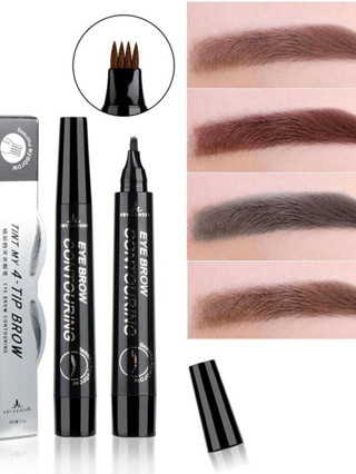  Bút kẻ lông mày đầu 4 chấu ,Bút chì kẻ lông mày phẩy sợi 4D chất lượng cao không thấm nước-MCKES 