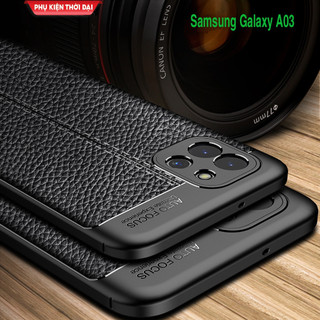 Ốp lưng Samsung Galaxy A03 chống sốc vân da Auto Focus cao cấp chất đẹp