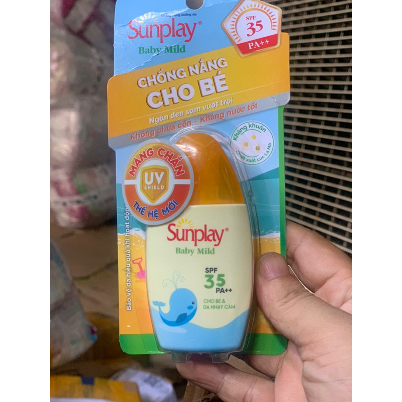 Sữa chống nắng cho bé và da nhạy cảm Sunplay Baby Mild SPF 35, PA++ 30g