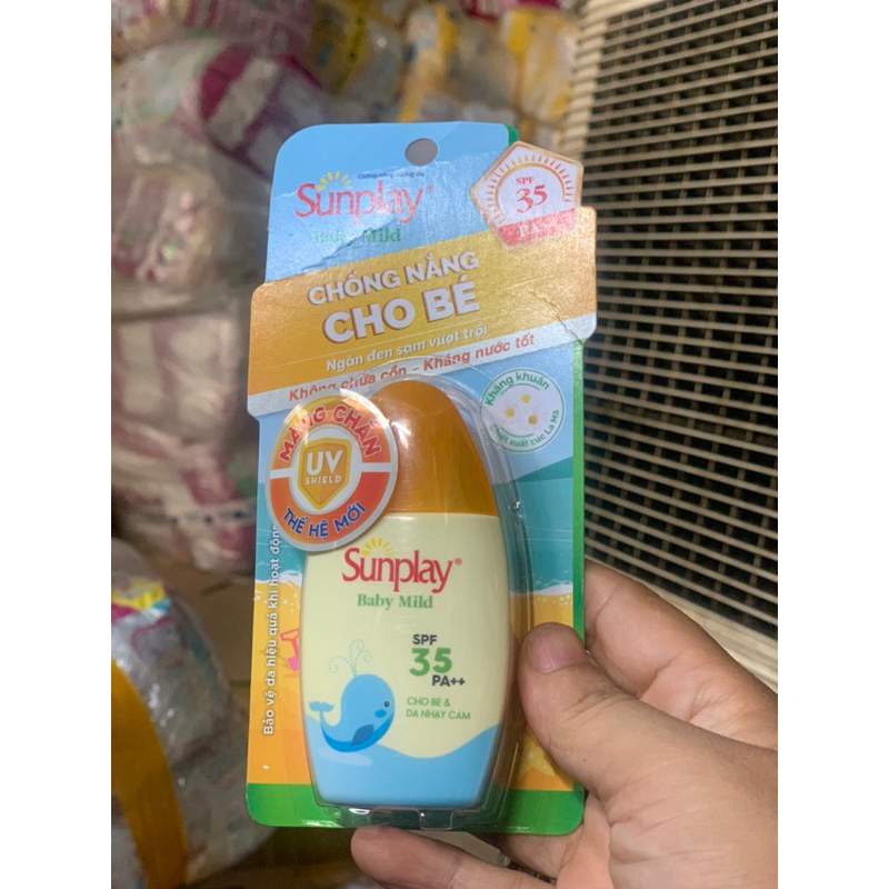 Sữa chống nắng cho bé và da nhạy cảm Sunplay Baby Mild SPF 35, PA++ 30g