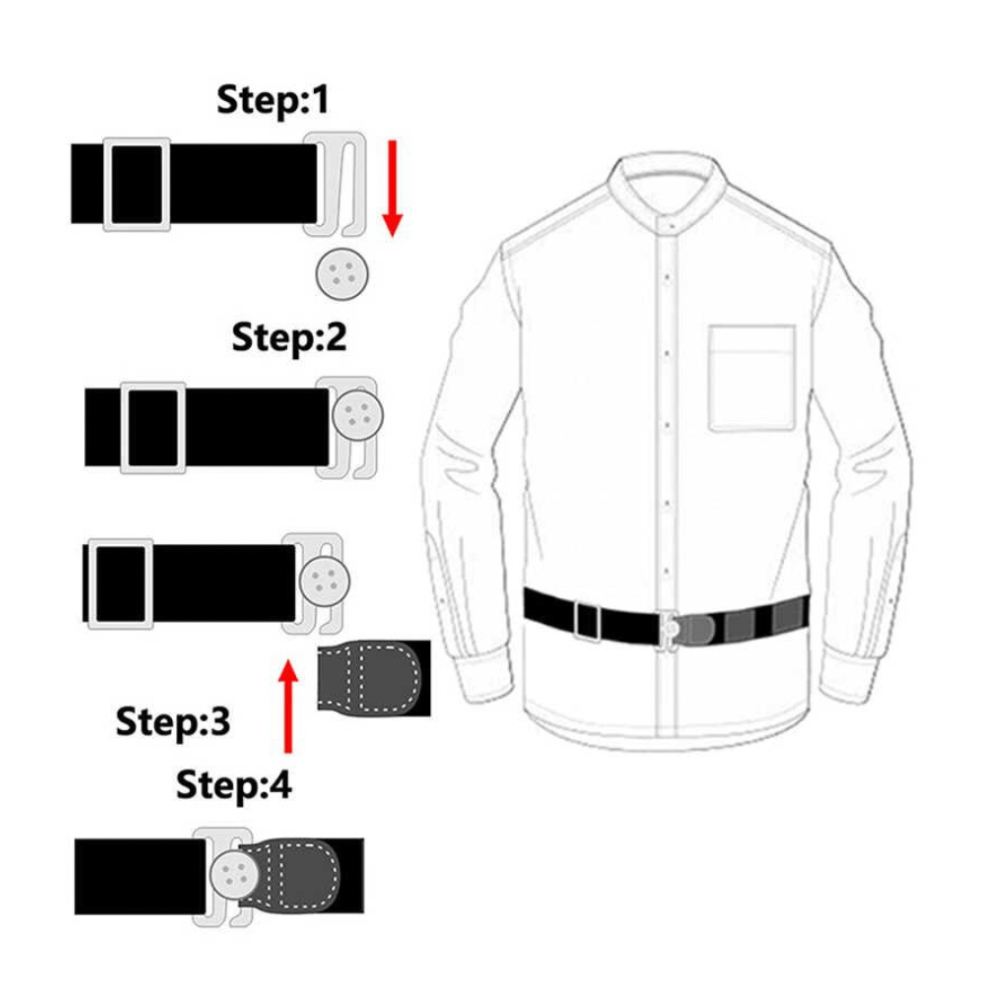 Dây đai giữ áo sơ mi nam khi sơ vin đóng thùng kèm hộp cao cấp PADAS OFFICIAL DD01
