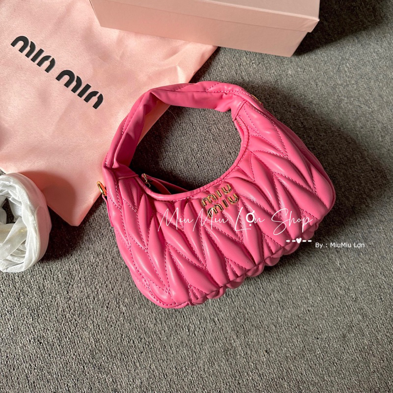 TÚI MIUMIU HOBO KẸP NÁCH KÈM HỘP ẢNH THẬT