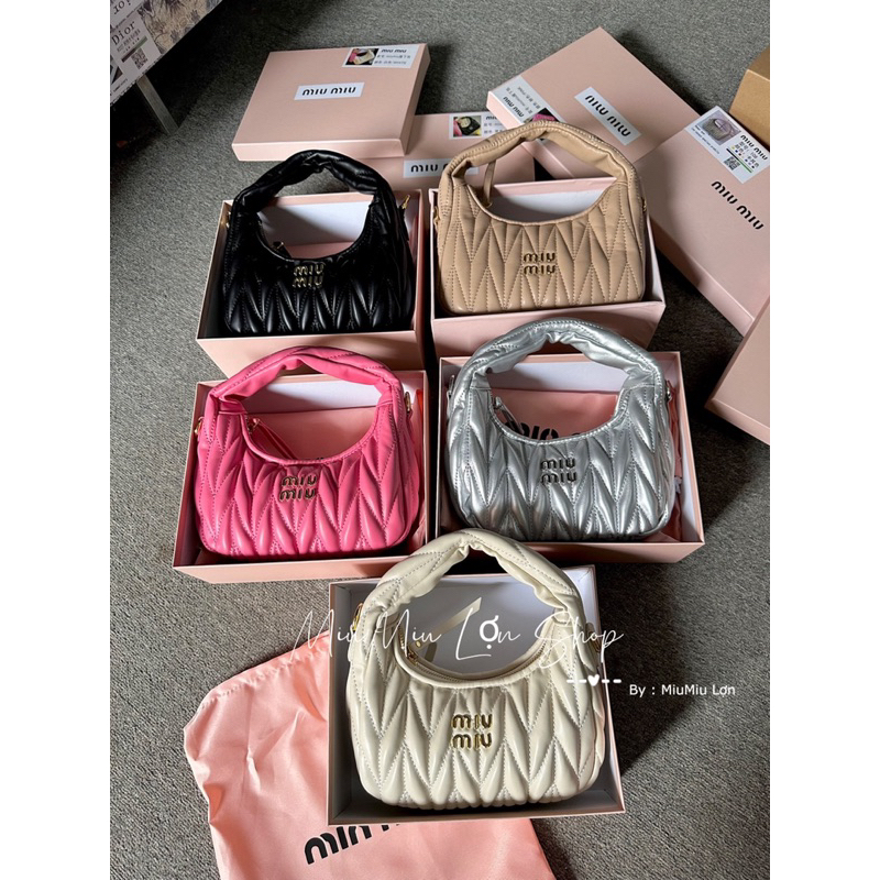 TÚI MIUMIU HOBO KẸP NÁCH KÈM HỘP ẢNH THẬT