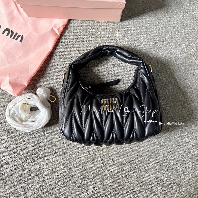 TÚI MIUMIU HOBO KẸP NÁCH KÈM HỘP ẢNH THẬT