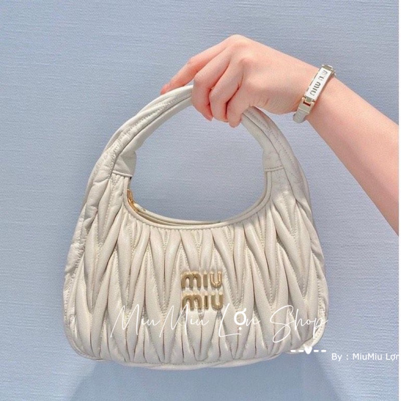TÚI MIUMIU HOBO KẸP NÁCH KÈM HỘP ẢNH THẬT