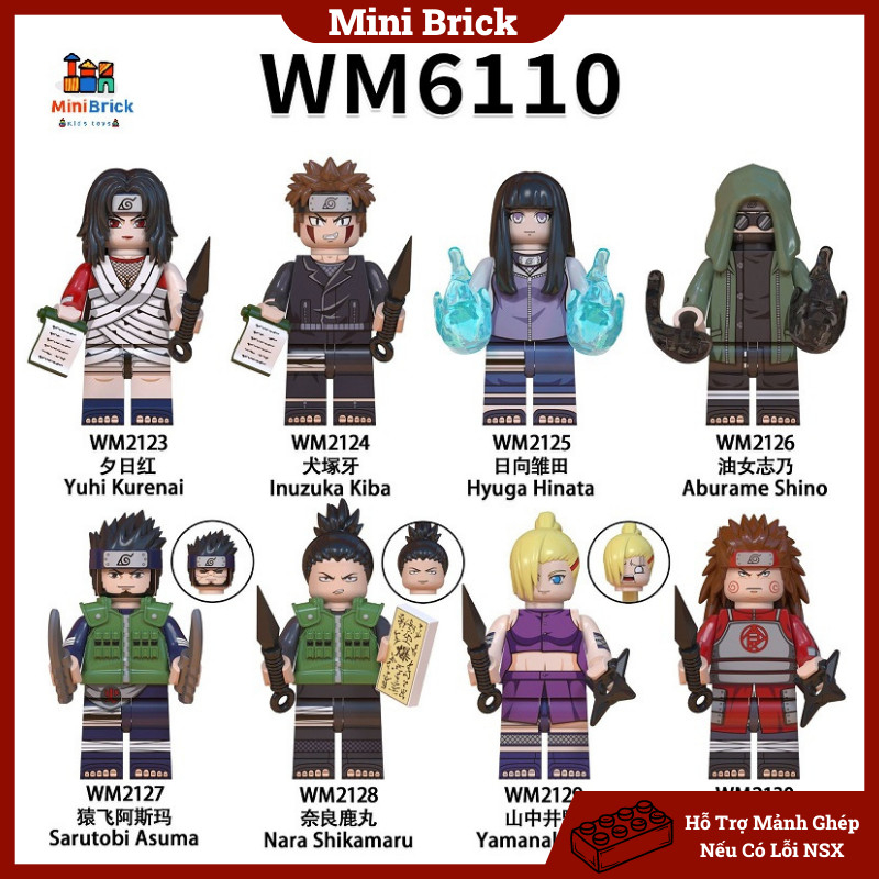 Naruto Mô hình Lắp ráp Minifigures Anime manga Uzumaki Naruto WM6107 WM6108 WM6109 WM6110 WM6111 Minibrick Minibricks