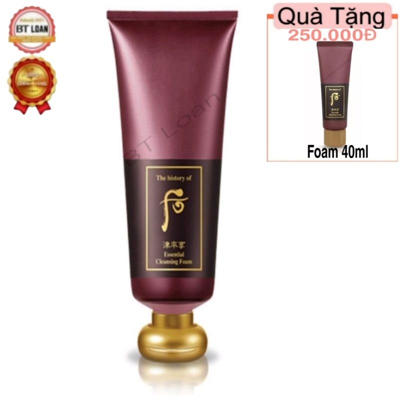 Sữa rửa mặt làm sáng da , bổ sung tân dịch chống lão hóa ,giúp tuần hoàn máu dưới da mặt WHOO Đỏ