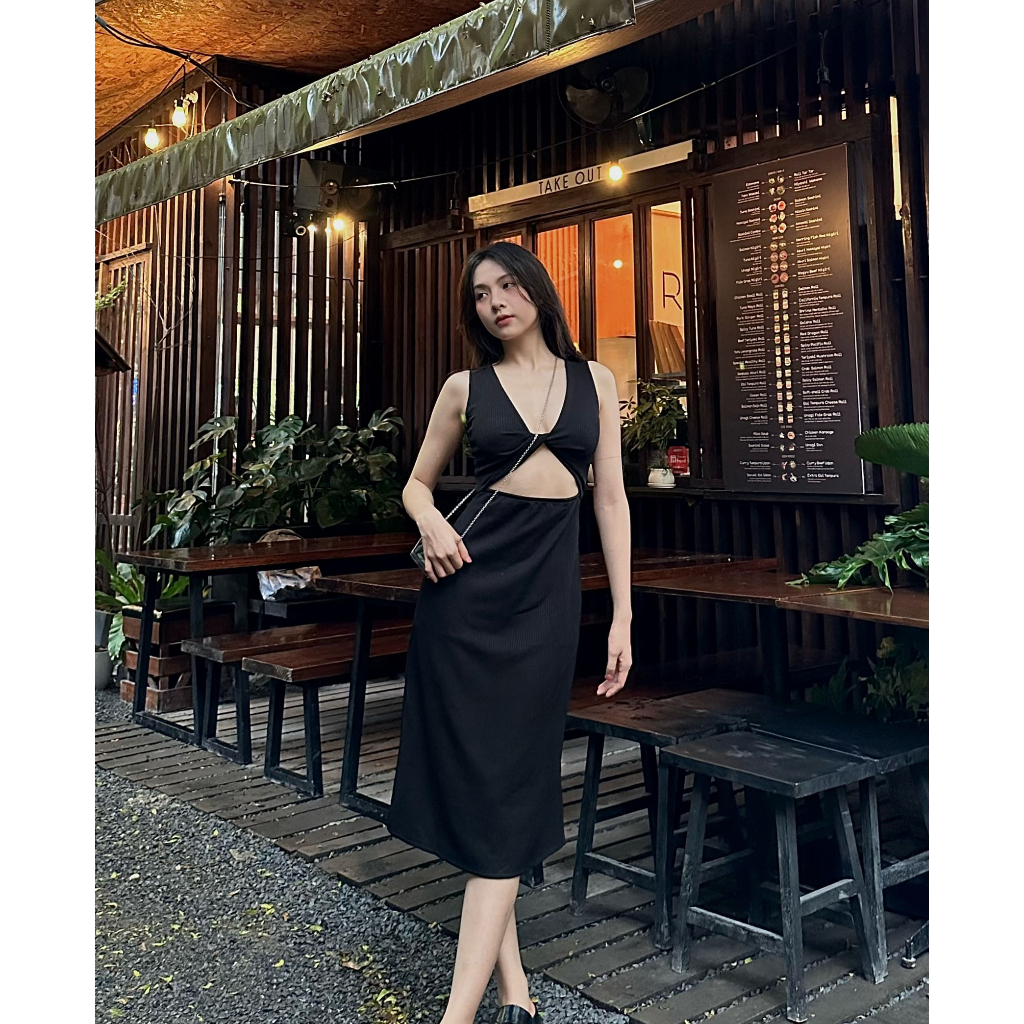 ĐẦM THUN BODY ĐEN