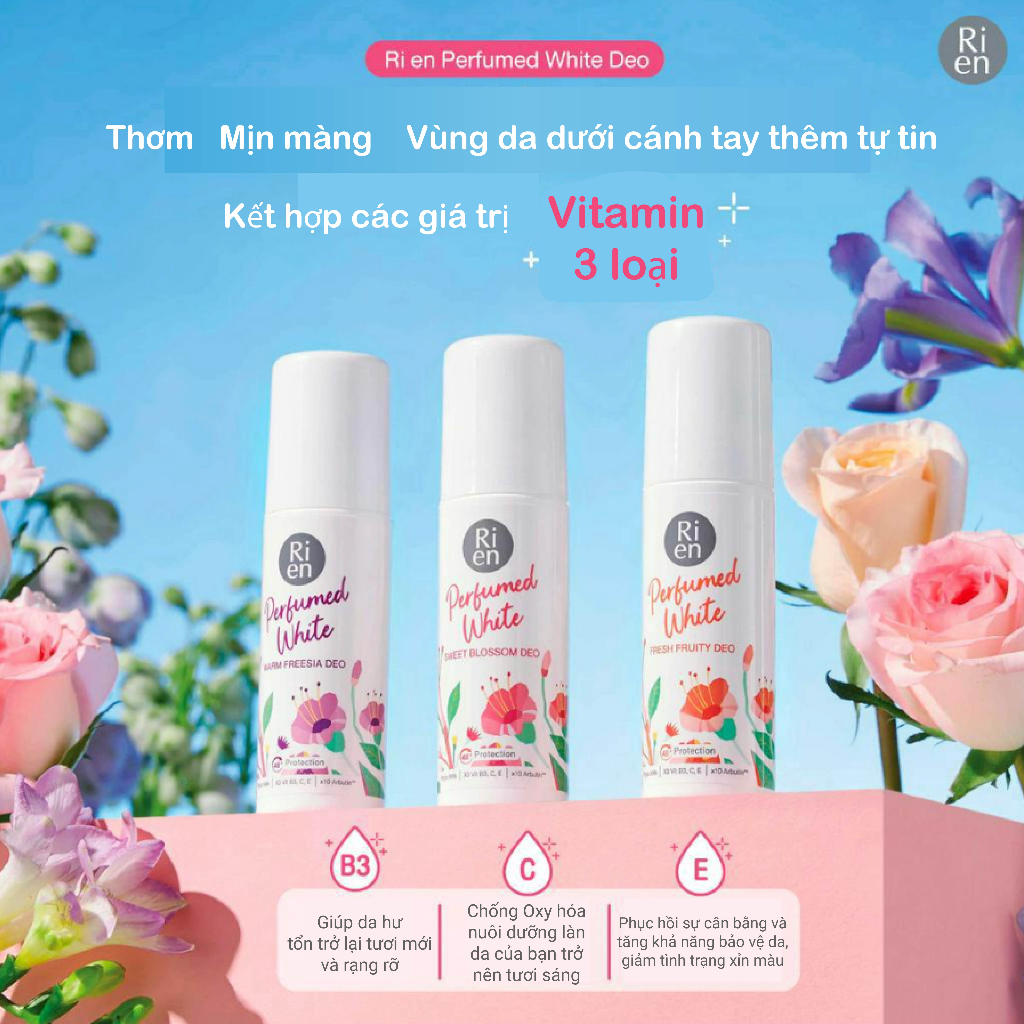 Lăn khử mùi Ri en Perfumed White Deo