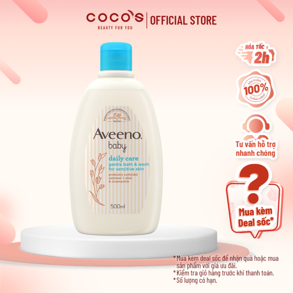 Sữa tắm gội toàn thân cao cấp Aveeno baby 236ml