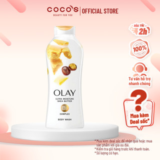 Sữa tắm Olay dưỡng ẩm vượt trội với Bơ Hạt Mỡ - Ultra Moisture with Shea Butter USA 650ml