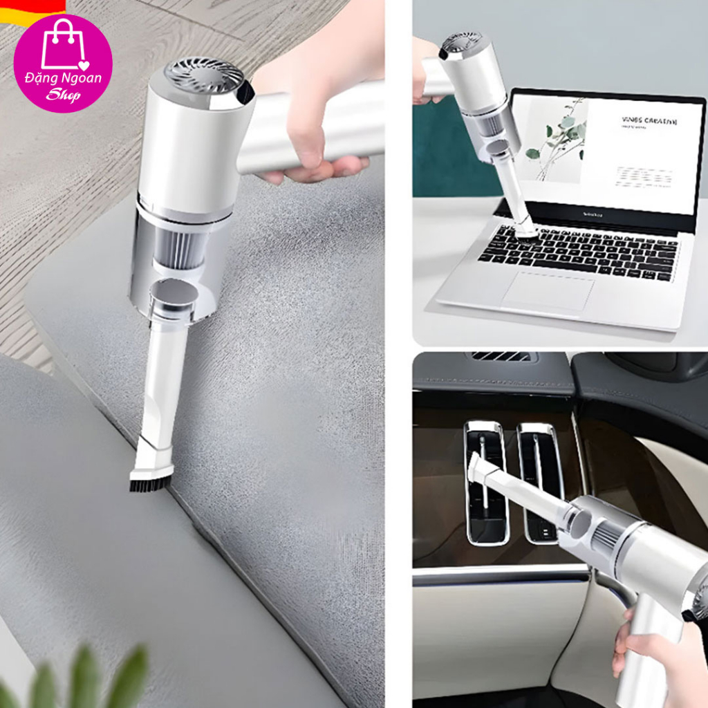 Máy hút bụi cầm tay mini không dây siêu tiện lợi, hút bụi xe ô tô, giường nệm lông chó mèo đa chức năng - ĐặngNgoan Shop