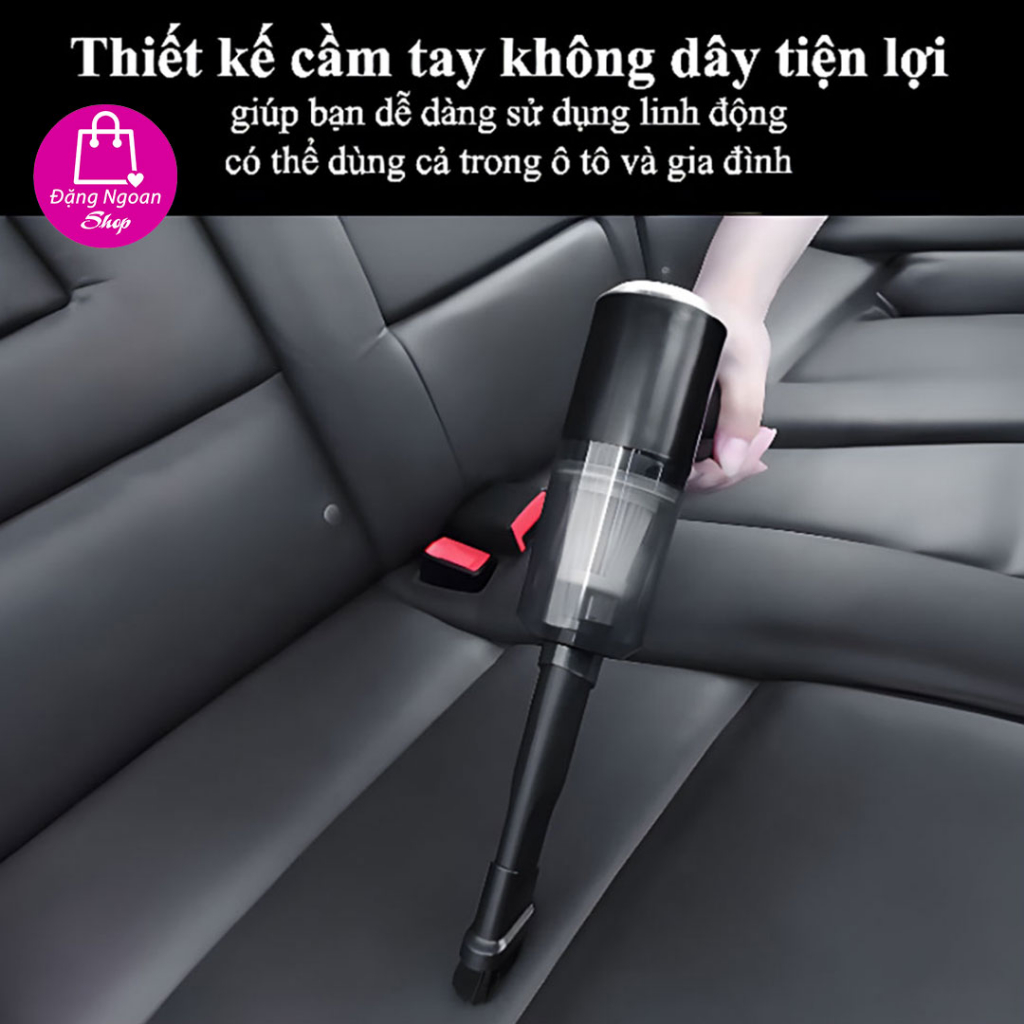 Máy hút bụi cầm tay mini không dây siêu tiện lợi, hút bụi xe ô tô, giường nệm lông chó mèo đa chức năng - ĐặngNgoan Shop