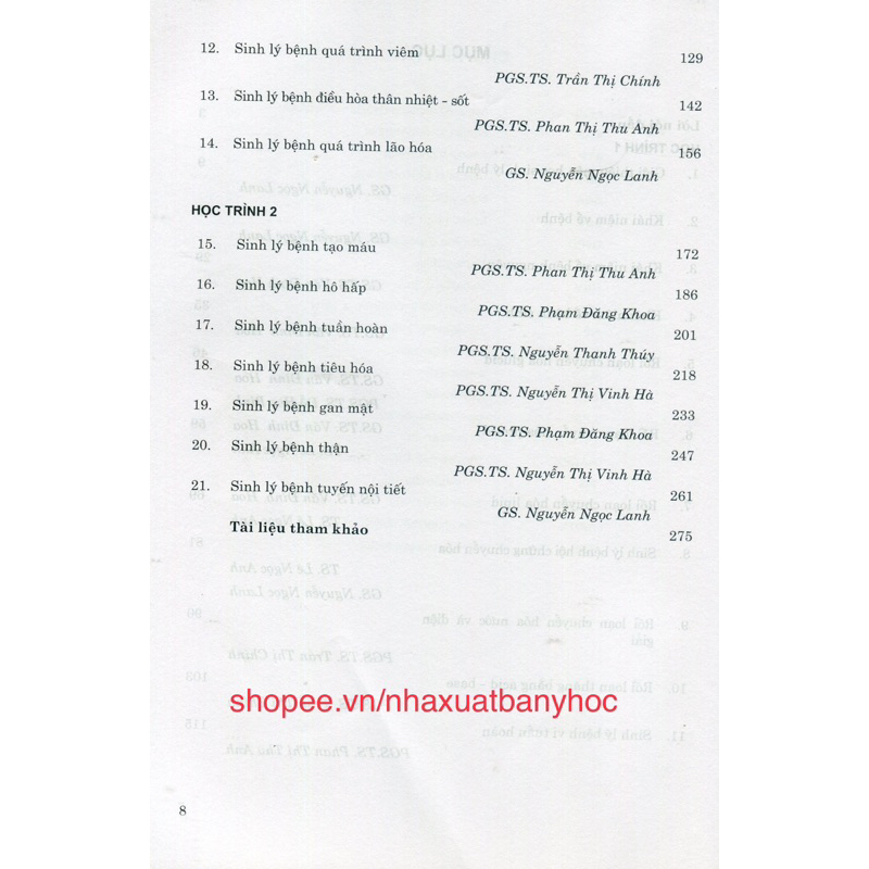 Sách - Sinh lý bệnh và miễn dịch Phần sinh lý bệnh học