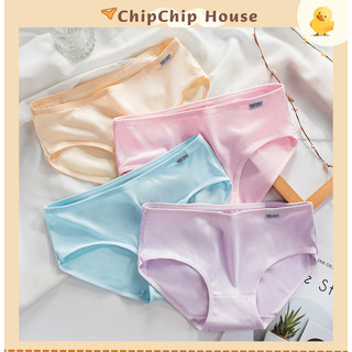 Quần lót nữ cotton đơn giản co giãn mềm mại, thoáng mát, ôm dáng kháng khuẩn ChipChipHouse