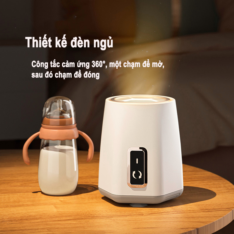 Máy Lắc Bình Sữa Tự Động Cho Bé Dùng Điện Tiện Lợi Xay Máy pha sữa thông minh Bình lắc sữa cho bé xoay 360 độ 3 mức độ g