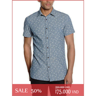 Áo sơ mi tay ngắn jasch denim florals shirt - size s-m