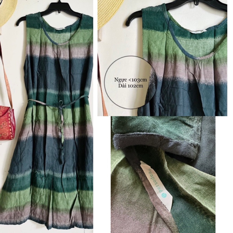 Đầm Maxi Xô nhúng cúc