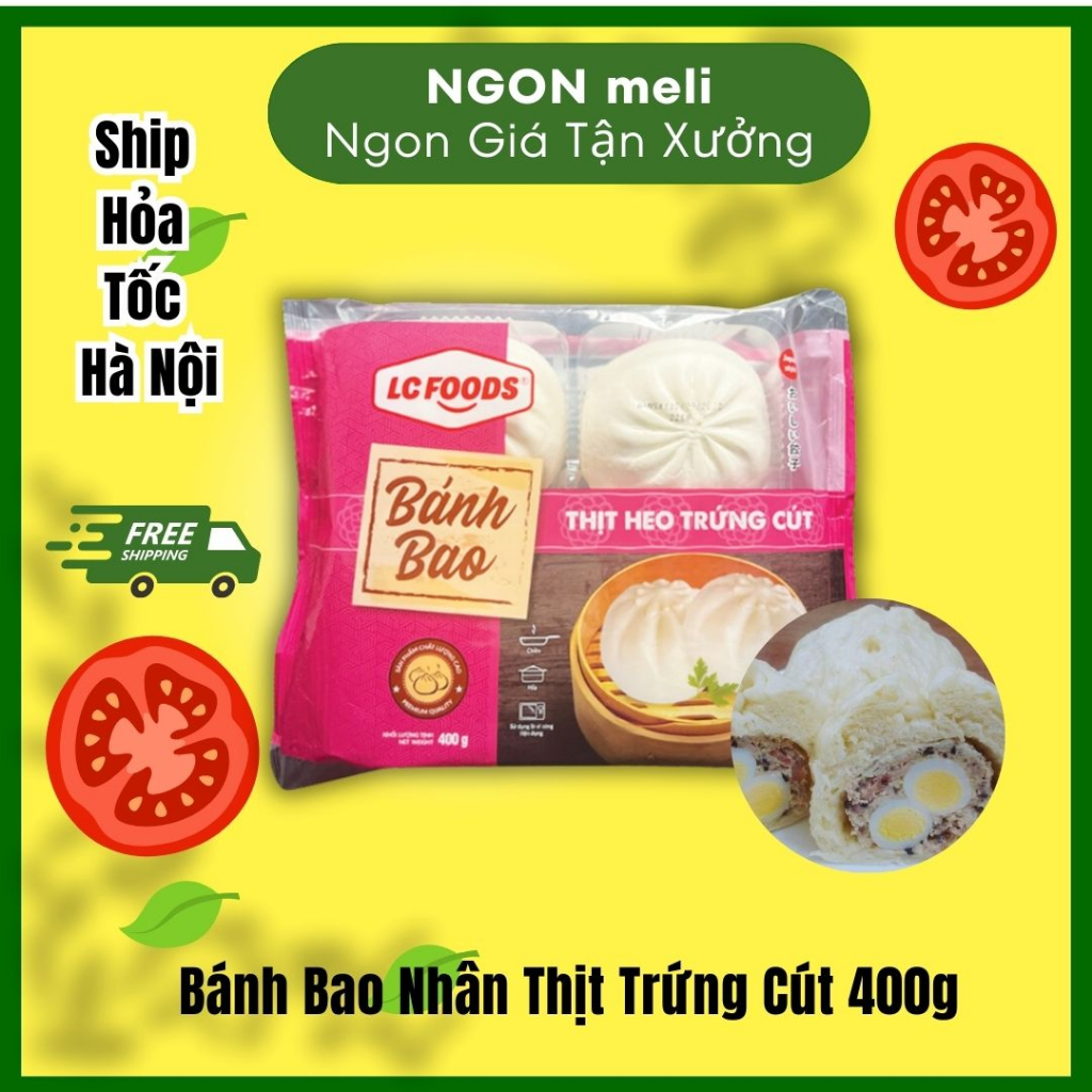 Bánh bao nhân thịt trứng cút Lacusina 400g NGON meli Giao Hàng Hỏa Tốc Tại Hà Nội