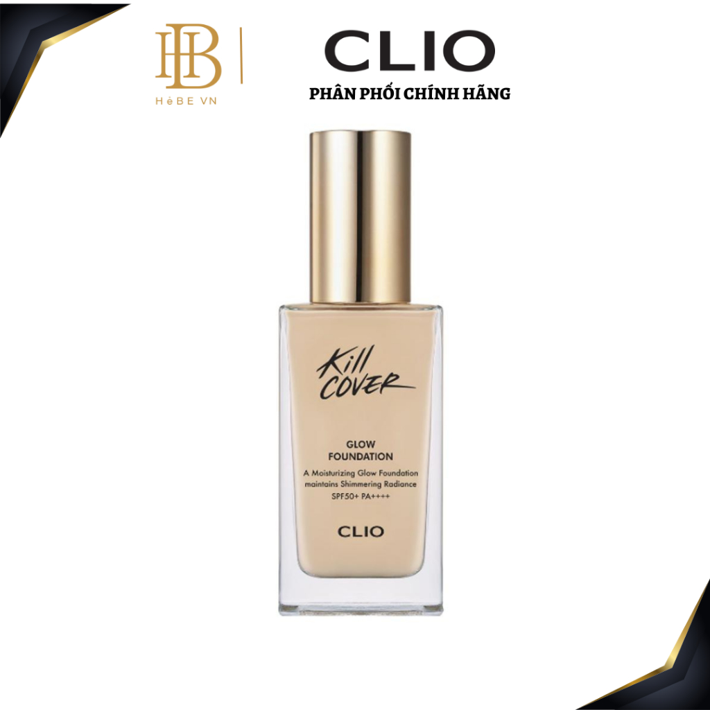 Kem nền CLIO Kill Cover Glow Foundation Spf50+, Pa++++ 38g